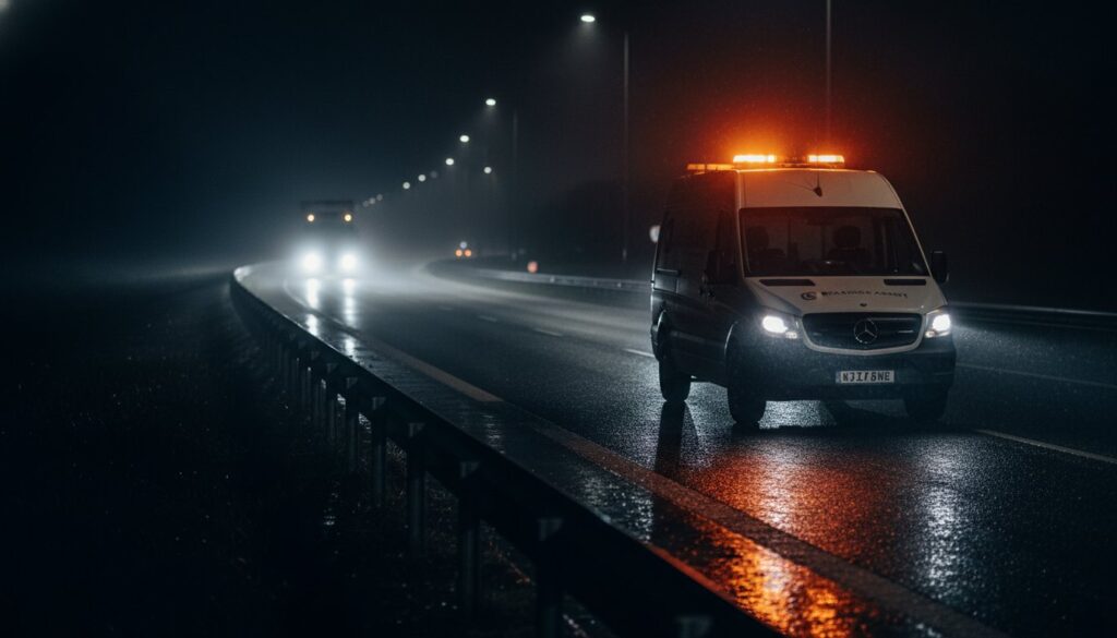 Stationary Vehicle Warning: Navigating the Shift to Connected and High-Conspicuity Safety – Hero Image Stationary Vehicle Warning: Navigating the Shift to Connected and High-Conspicuity Safety